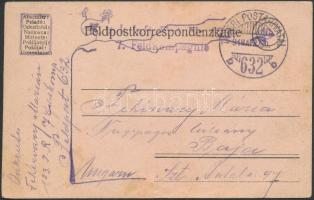 1918 Tábori posta levelezőlap / Field postcard TP 632 b