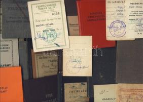 cca 1900-1960 26 klf igazolvány, tagsági könyv