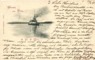 1898 SMS Wien az Osztrák-Magyar Monarchia Monarch-osztályú partvédő páncélosa / SMS Wien, K.u.K. Kriegsmarine (EK)