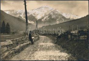 1938 A Reichenstein-hegy a Johnsbach-völgyből, id. Sztrókay Kálmán (1886-1956), a Magyar Természetjárók Országos Szövetsége elnökének felvétele, hátulján feliratozva, 7,5×11 cm