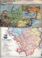 1928 Barthos-Kurucz iskolai atlasz + 3 klf térkép