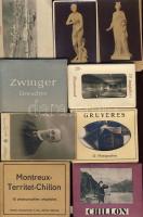 22 db klf fotó keményhátú, panorámasorozat, üvegképek stb