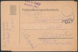 Tábori posta levelezőlap &quot;M.kir. 32. honvéd gyalog ezred&quot; + &quot;TP 415 b&quot;, Austria-Hungary field cover