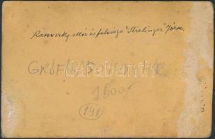 cca 1880 Rasovszky Mór és felesége, Strelinger Józsa, keményhátú fotó Theodor Krausz műterméből, hát...