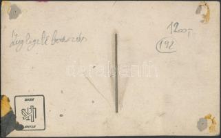 Borozó társaság Zugligetben, fotólap, hátulján feliratozva, 8,5×14 cm