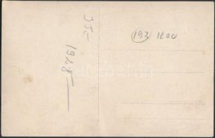 1928 Futballcsapat, fotólap, hátulján feliratozva, 9×14 cm