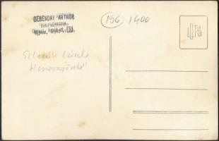 Harangok Szlezák László harangöntő műhelyéből, fotólap Gerenday Arthur újpesti műterméből, hátulján ...