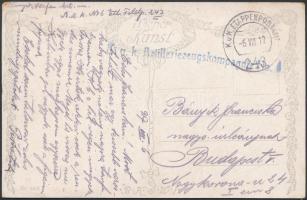 Austria-Hungary Field postcard &quot;K.u.k. Artilleriezeugskompagnie&quot; + &quot;EP 24...