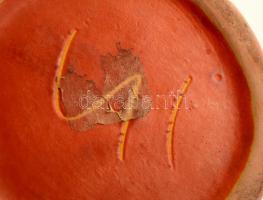 Jelzett retró váza, apró lepattanással, m: 37 cm