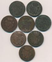 1760-1766. Rézdénár "Mária Terézia" (8x) T:2-,3