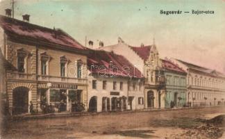 Segesvár, Sighisoara; Bajor utca, Karl Fernengel üzlete / street, shop (EK)