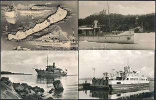 25 db MODERN motívumos képeslap; balatoni hajók / 25 modern Hungarian motive postcards; ships from lake Balaton