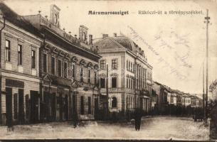 Máramarossziget, Sighetu Marmatei; Rákóczi út, Törvényszék / street, court (fl)