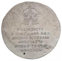 Habsburg Birodalom 1792. "I. Ferenc budai koronázására" Bécs, Ag koronázási zseton "L...