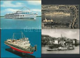 20 db MODERN motívumos képeslap; dunai hajók / 20 modern motive postcards; ships from river Danube