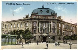 Szabadka, Subotica; Állami gimnázium / grammar school 1940 Szabadka visszatért So. Stpl