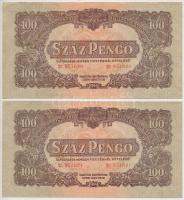 1944. 100P "A Vörös Hadsereg Parancsnoksága" (5x) sorszámkövetők T:I- Adamo P47