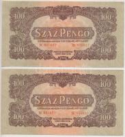 1944. 100P "A Vörös Hadsereg Parancsnoksága" (5x) sorszámkövetők T:I- Adamo P47