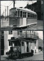 cca 1960 4 db. régi villamosfotó, 9x13 cm