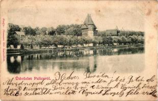 Palics, Palic; Korzó részlet, kiadja Heumann Mór / corso, lake (fl)