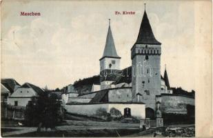 Muzsna, Mosna, Meschen; Evangélikus templom, erődtemplom, kiadja Hermann G. Haydl / fortified church