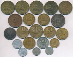 Mongólia 1925-1977. 21db-os vegyes fémpénz tétel T:2,2-,3 Mongolia 1925-1977. 21pcs of various metal coins C:XF,VF,F