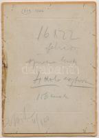 Vadász puskával, műtermi fotó, paszpartuban, hátulján feliratozva, 14×10 cm