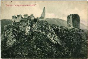 Torockószentgyörgy, Coltesti; Várrom, Dunky Fivérek kiadása / castle ruins (EK)