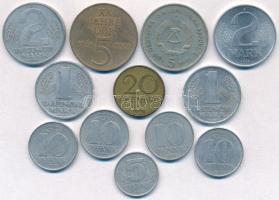 NDK 1956-1982. 5pf-5M (12x) T:2,2- GDR 1956-1982. 5 Pfennig - 5 Mark (12x) C:XF,VF