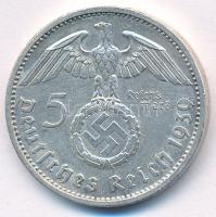 Német 3. Birodalom 1939A 5M Ag "Hindenburg" T:2
German Third Reich 1939A 5 Mark Ag "...