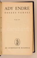Ady Endre összes versei. Budapest, é.n., Athenaeum. Kiadói egészvászon kötés, kissé sérült kötéssel