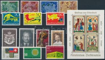 1969-1970 Kis összeállítás: 14 klf bélyeg + 1 blokk, 1969-1970 14 stamps + 1 block