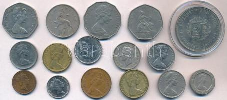 Vegyes 16db-os ausztrál, brit és kanadai fémpénz tétel T:2,2-
16pcs of mixed Australian, British an...