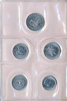 1973. 2f-10Ft 9klf "Magyar Népköztársaság" forgalmi érméi fekete műbőrtokban T:1