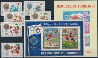 Olympics 35 stamps + 2 blocks Olimpia motívum 35 klf bélyeg és 2 blokk 2 stecklapon