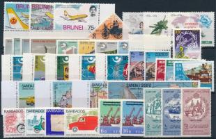 1963-1976 Transport 39 stamps, 1963-1976 Közlekedés motívum 39 db bélyeg, közte teljes sorok, ívszéli értékek stecklapon