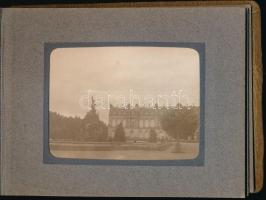 cca 1910 Úti fotógyűjtemény szecessziós vászonkötésű albumban (Ausztria, Németország, Adria) / priva...