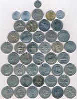 Kuba 1971-2000. 43db-os vegyes fémpénz tétel, benne 38db 1P emlékkiadás, ebből 36db klf! T:1-,2
Cub...