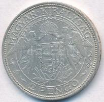 1937. 2P Ag "Madonna" T:2- kis ph. Adamo P7