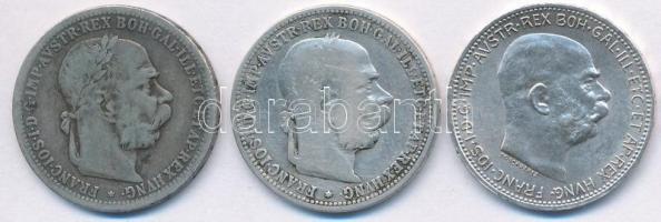 Ausztria 1893-1915. 1K Ag "Ferenc József" (3xklf) T:2,2-,3
Austria 1893-1915. 1 Corona Ag...