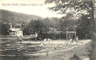 Szováta-fürdő, Sovata; Károly villa, Játéktér, kiadja Dragoman S.J. / villa, playground (EK)