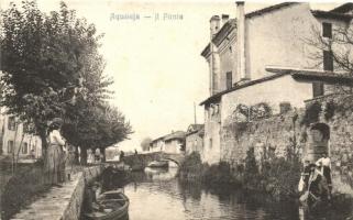 Aquileia, Aquileja; Il ponte / bridge, boat (EK)