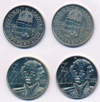 1986-1990. 100Ft alpakka "Fáy András" (2x) + 1991. 100Ft Cu-Ni "II. János Pál pápa lá...
