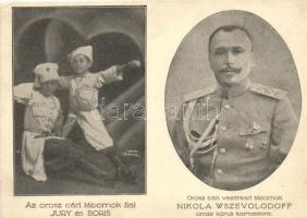 Orosz vezérkari tábornok Nikola Wszevoldoff és fiai Jurij és Boris / Russian general and his sons (nonPC)(EK)