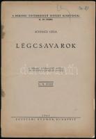 Scholcz Géza: Légcsavarok. Mérnöki Továbbképző Intézet Kiadványai G. 58. füzet. Budapest, 1945, Egyetemi Nyomda. Kiadói papírkötésben, picit viseltes borítóval.