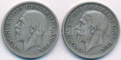 Nagy-Britannia 1930-1936. 1Sh Ag "V. György" (2xklf) T:2,2-,3 Great Britain 1930-1936. 1 Shilling Ag "George V" (2xdiff) C:XF,VF,F