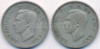 Nagy-Britannia 1937-1940. 1Sh Ag "VI. György" (2xklf) T:2,2- Great Britain 1937-1940. 1 Shilling Ag "George VI" (2xdiff) C:XF,VF