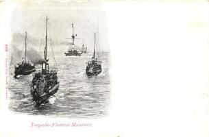 Torpedo-Flotten Manöver / K.u.K. Navy, Torpedo fleet, K.u.K. Haditengerészet, Torpedó flotta