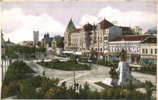 Debrecen, Ferencz József út, villamosok, Böhm Ferenc üzlete (Rb)