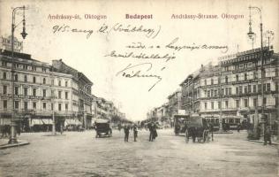 Budapest VI. Andrássy út, Oktogon, D. Mitzger, Altenburger János és Bass Sarolta üzlete, Általános Reklámvállalat